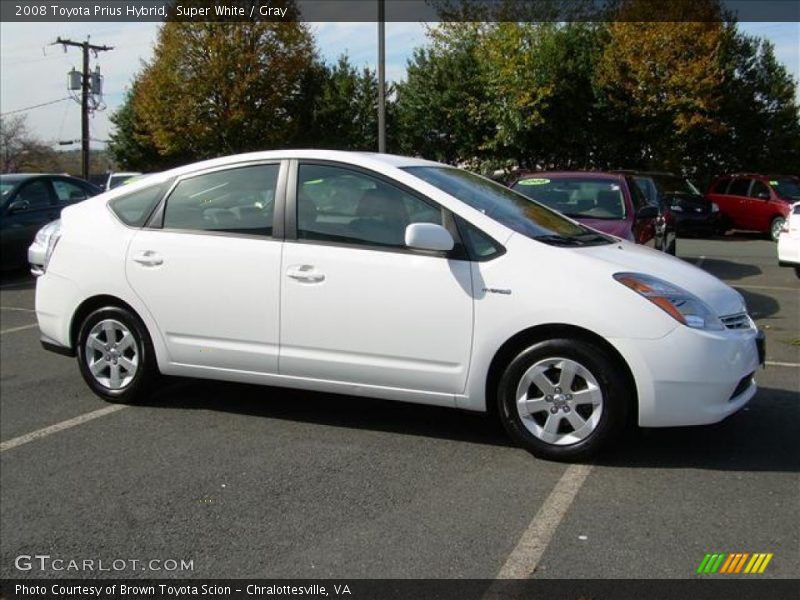 Super White / Gray 2008 Toyota Prius Hybrid