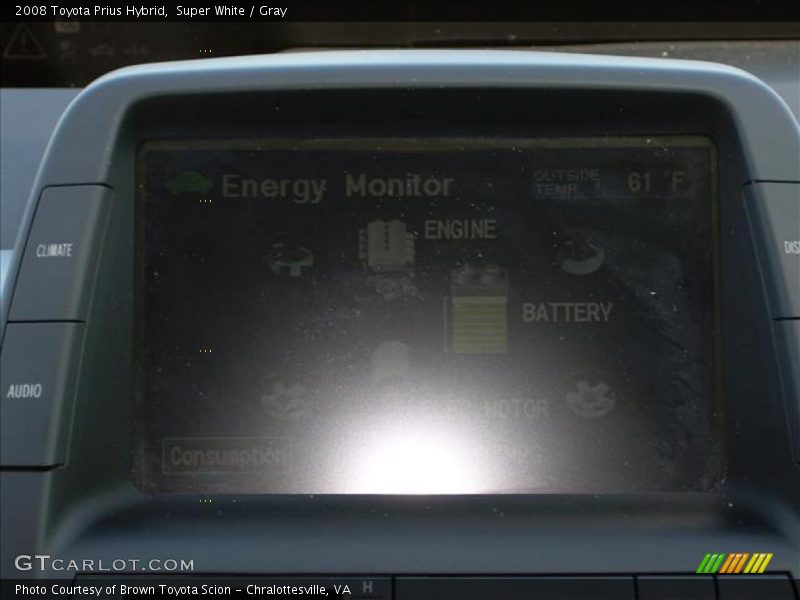 Super White / Gray 2008 Toyota Prius Hybrid