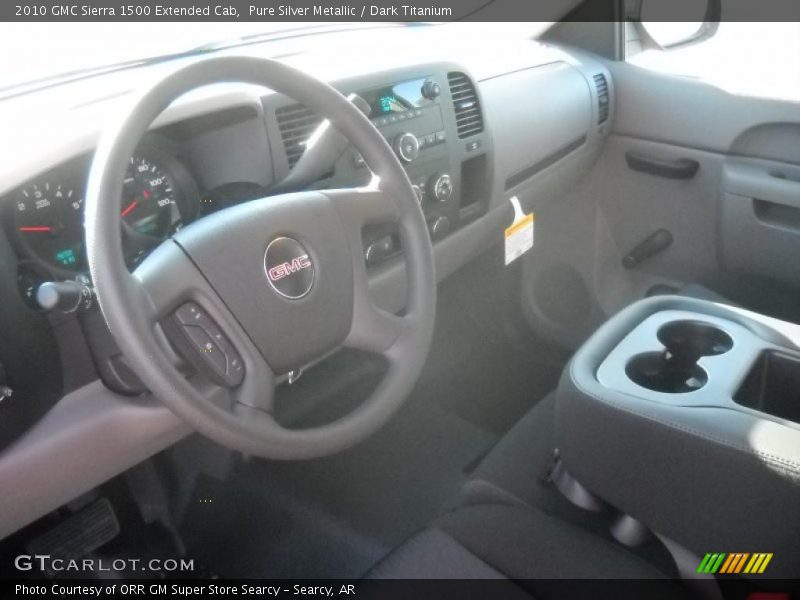 Pure Silver Metallic / Dark Titanium 2010 GMC Sierra 1500 Extended Cab