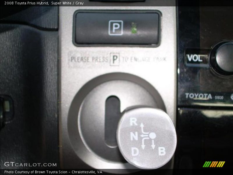 Super White / Gray 2008 Toyota Prius Hybrid