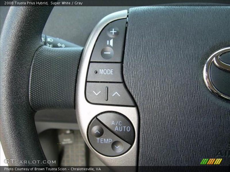 Super White / Gray 2008 Toyota Prius Hybrid