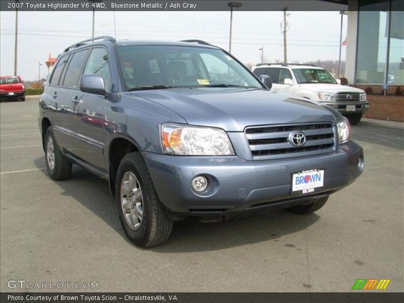 Bluestone Metallic / Ash Gray 2007 Toyota Highlander V6 4WD