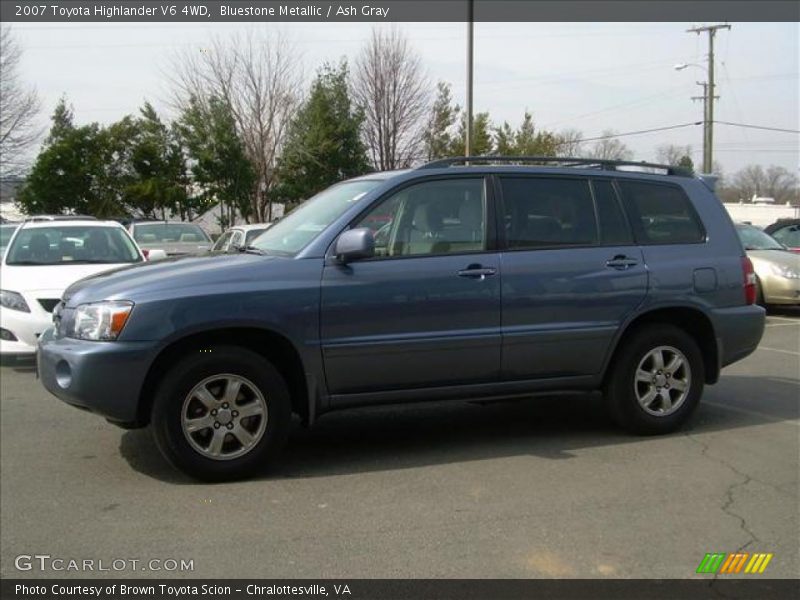 Bluestone Metallic / Ash Gray 2007 Toyota Highlander V6 4WD