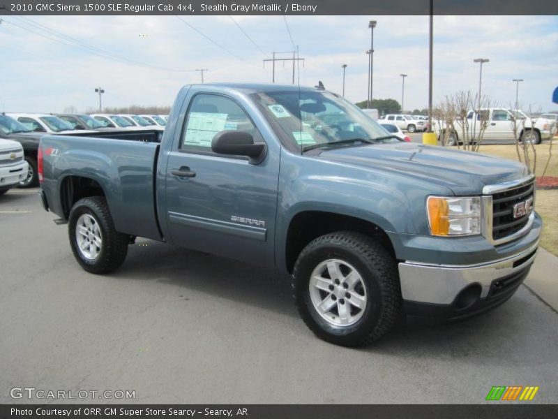 Stealth Gray Metallic / Ebony 2010 GMC Sierra 1500 SLE Regular Cab 4x4