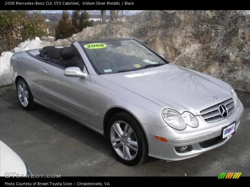 Iridium Silver Metallic / Black 2008 Mercedes-Benz CLK 350 Cabriolet