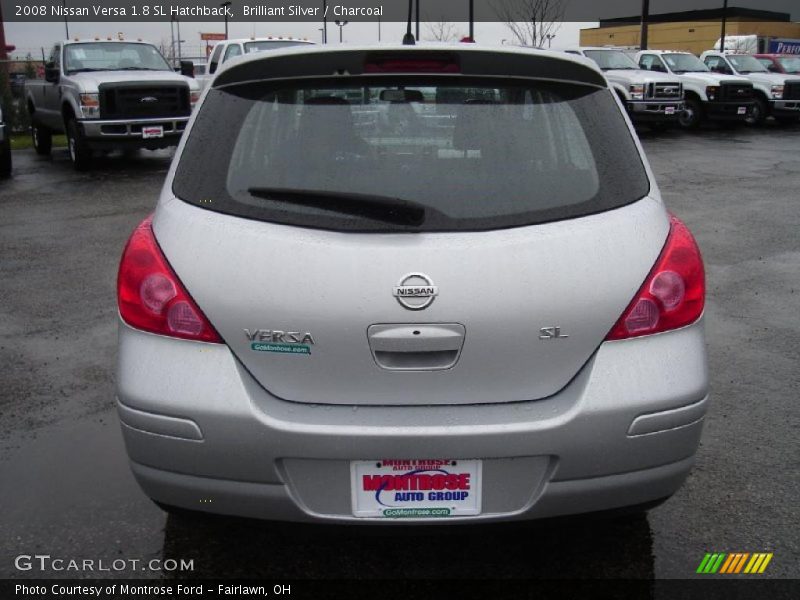 Brilliant Silver / Charcoal 2008 Nissan Versa 1.8 SL Hatchback