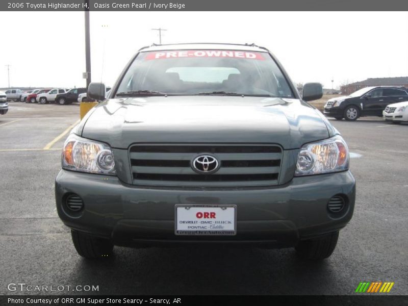 Oasis Green Pearl / Ivory Beige 2006 Toyota Highlander I4