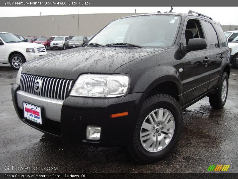 Black / Black 2007 Mercury Mariner Luxury 4WD
