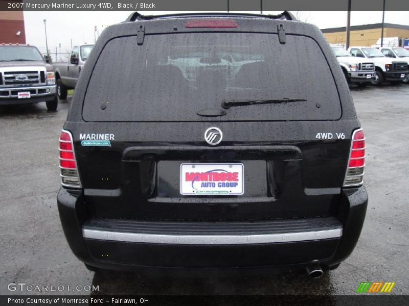 Black / Black 2007 Mercury Mariner Luxury 4WD