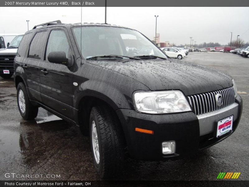 Black / Black 2007 Mercury Mariner Luxury 4WD