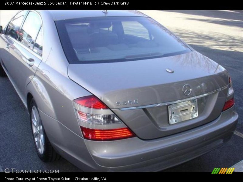 Pewter Metallic / Grey/Dark Grey 2007 Mercedes-Benz S 550 Sedan