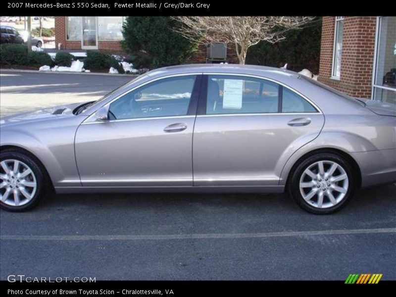 Pewter Metallic / Grey/Dark Grey 2007 Mercedes-Benz S 550 Sedan
