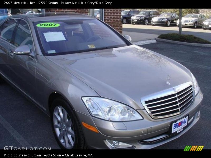 Pewter Metallic / Grey/Dark Grey 2007 Mercedes-Benz S 550 Sedan