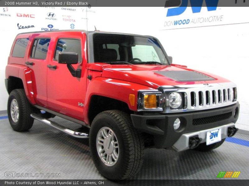 Victory Red / Ebony Black 2008 Hummer H3