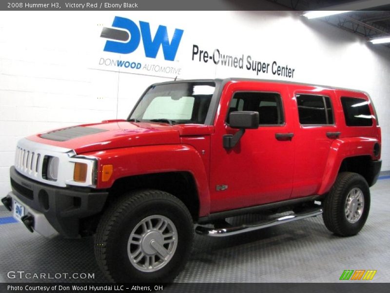 Victory Red / Ebony Black 2008 Hummer H3