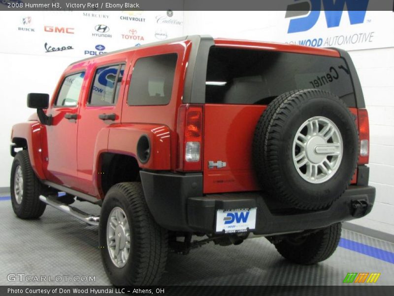 Victory Red / Ebony Black 2008 Hummer H3