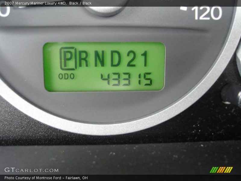 Black / Black 2007 Mercury Mariner Luxury 4WD