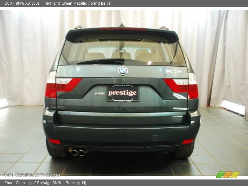 Highland Green Metallic / Sand Beige 2007 BMW X3 3.0si