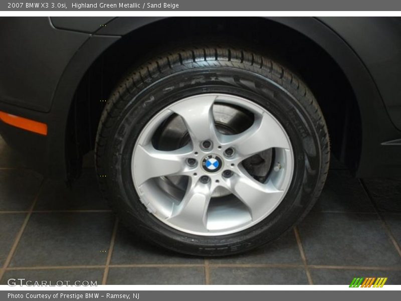 Highland Green Metallic / Sand Beige 2007 BMW X3 3.0si