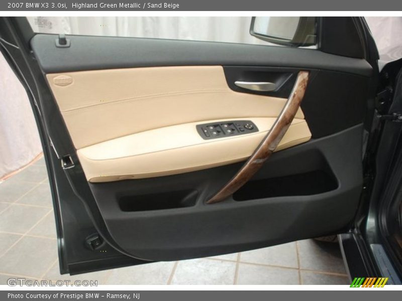 Highland Green Metallic / Sand Beige 2007 BMW X3 3.0si