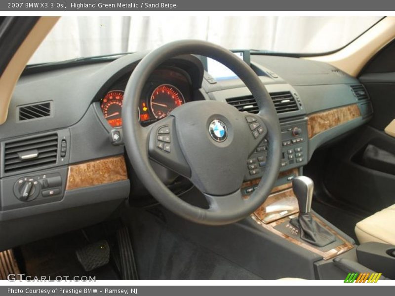 Highland Green Metallic / Sand Beige 2007 BMW X3 3.0si