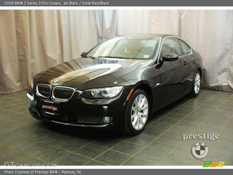 Jet Black / Coral Red/Black 2008 BMW 3 Series 335xi Coupe