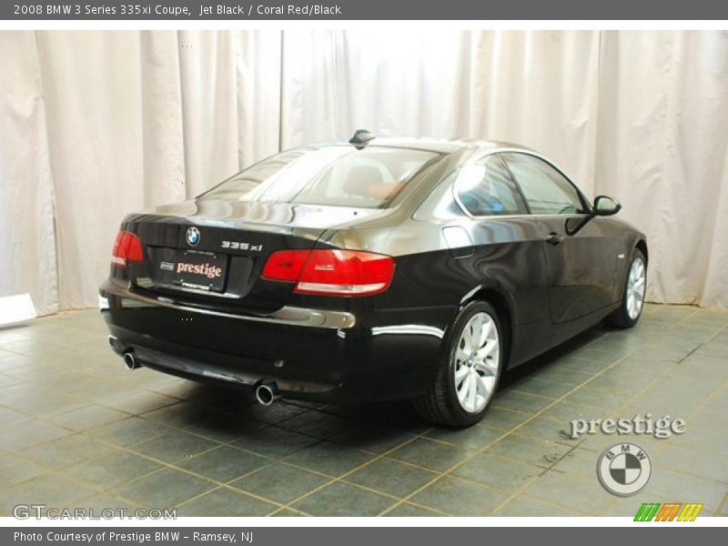 Jet Black / Coral Red/Black 2008 BMW 3 Series 335xi Coupe