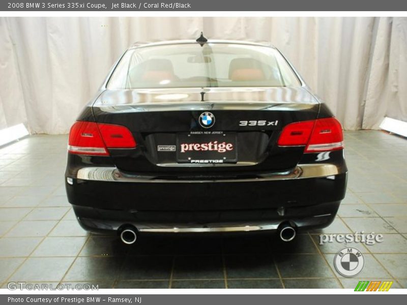 Jet Black / Coral Red/Black 2008 BMW 3 Series 335xi Coupe