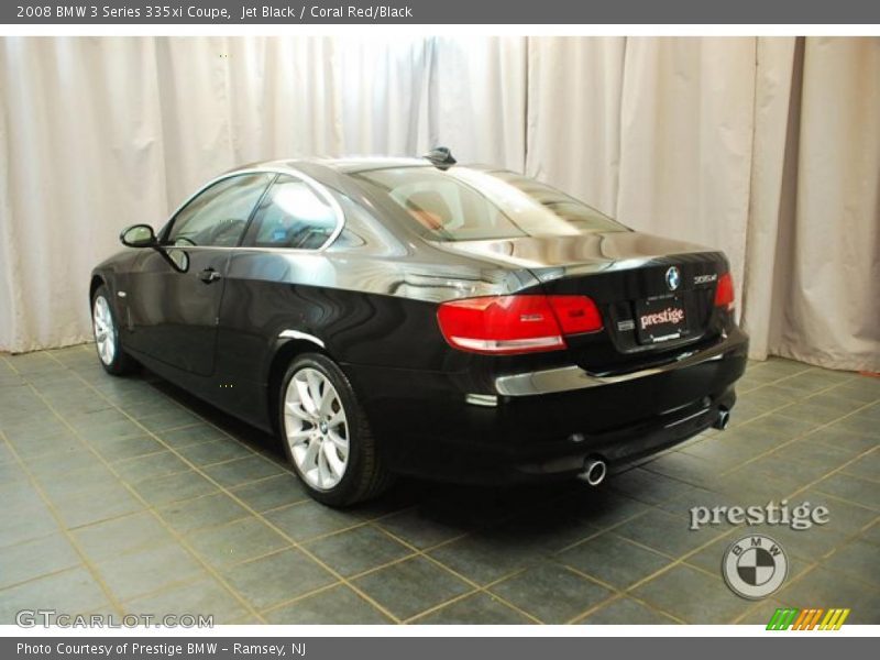Jet Black / Coral Red/Black 2008 BMW 3 Series 335xi Coupe
