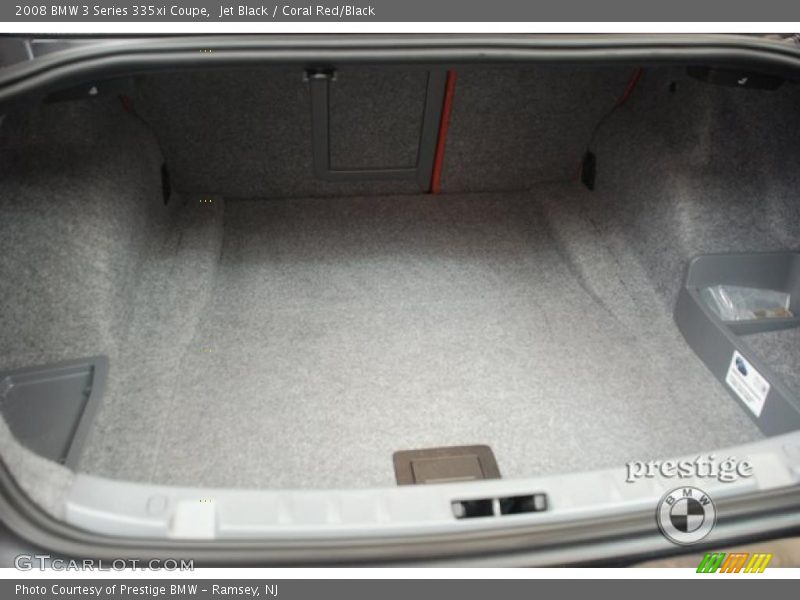 Jet Black / Coral Red/Black 2008 BMW 3 Series 335xi Coupe