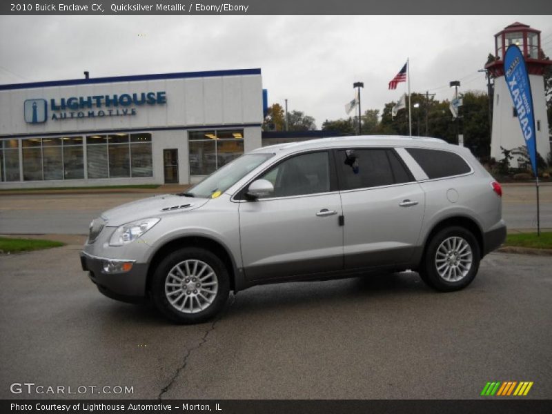 Quicksilver Metallic / Ebony/Ebony 2010 Buick Enclave CX