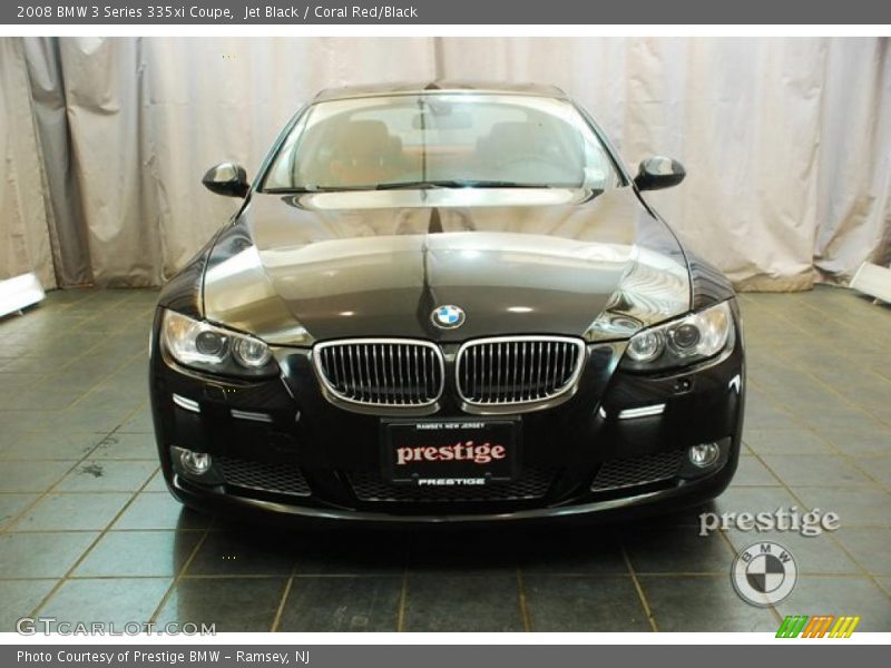 Jet Black / Coral Red/Black 2008 BMW 3 Series 335xi Coupe