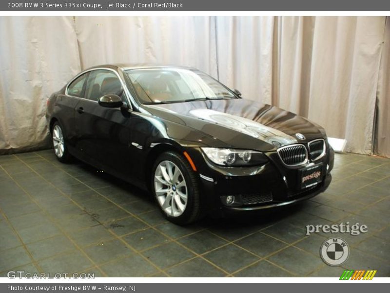 Jet Black / Coral Red/Black 2008 BMW 3 Series 335xi Coupe