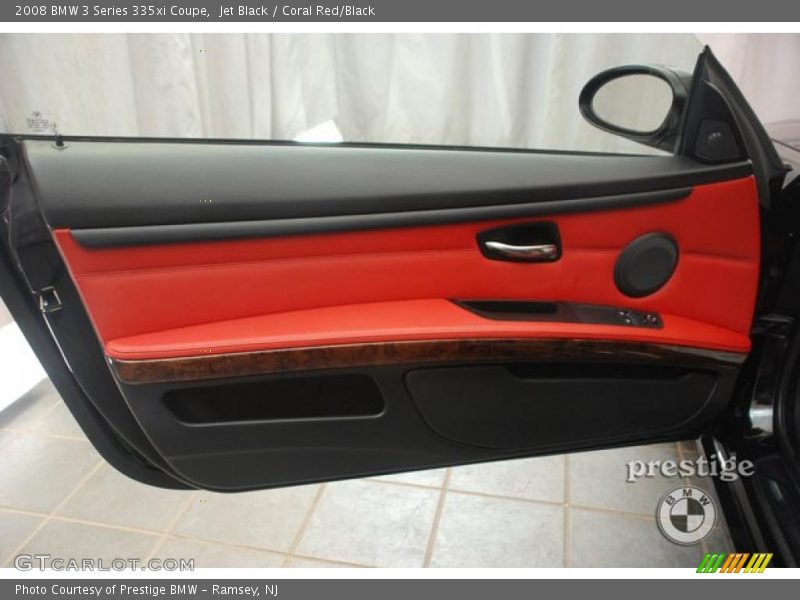 Jet Black / Coral Red/Black 2008 BMW 3 Series 335xi Coupe