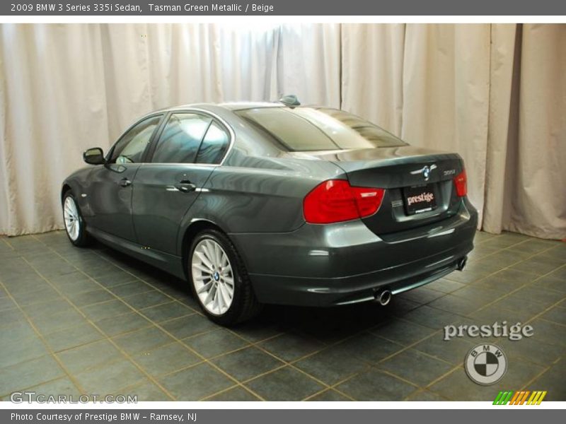 Tasman Green Metallic / Beige 2009 BMW 3 Series 335i Sedan