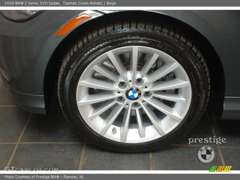 Tasman Green Metallic / Beige 2009 BMW 3 Series 335i Sedan