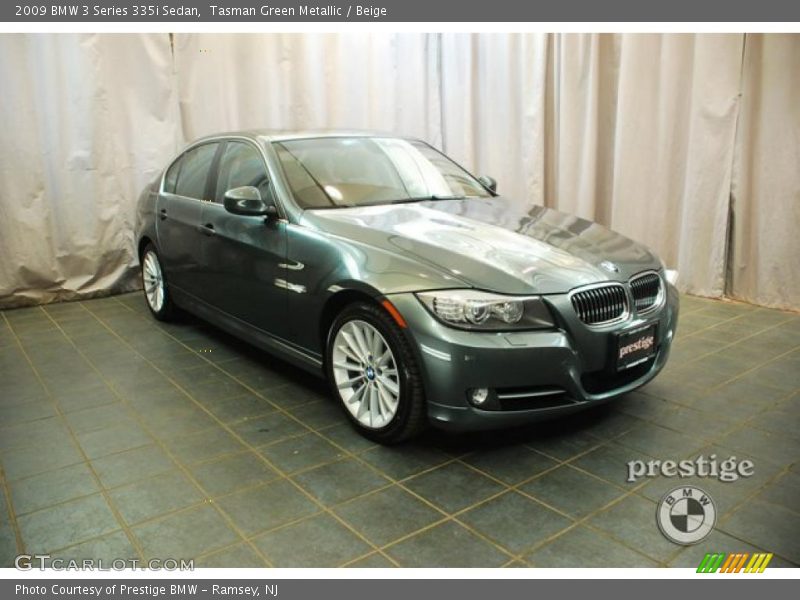 Tasman Green Metallic / Beige 2009 BMW 3 Series 335i Sedan