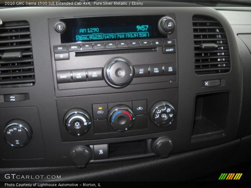 Pure Silver Metallic / Ebony 2010 GMC Sierra 1500 SLE Extended Cab 4x4