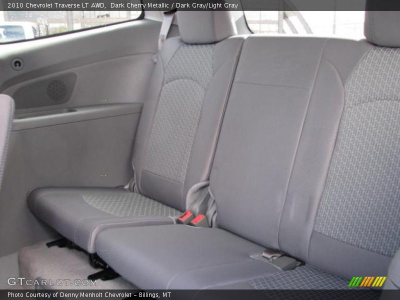 Dark Cherry Metallic / Dark Gray/Light Gray 2010 Chevrolet Traverse LT AWD