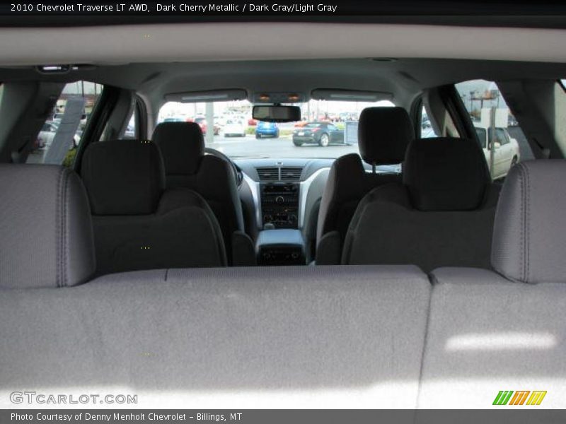 Dark Cherry Metallic / Dark Gray/Light Gray 2010 Chevrolet Traverse LT AWD