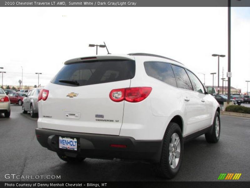 Summit White / Dark Gray/Light Gray 2010 Chevrolet Traverse LT AWD