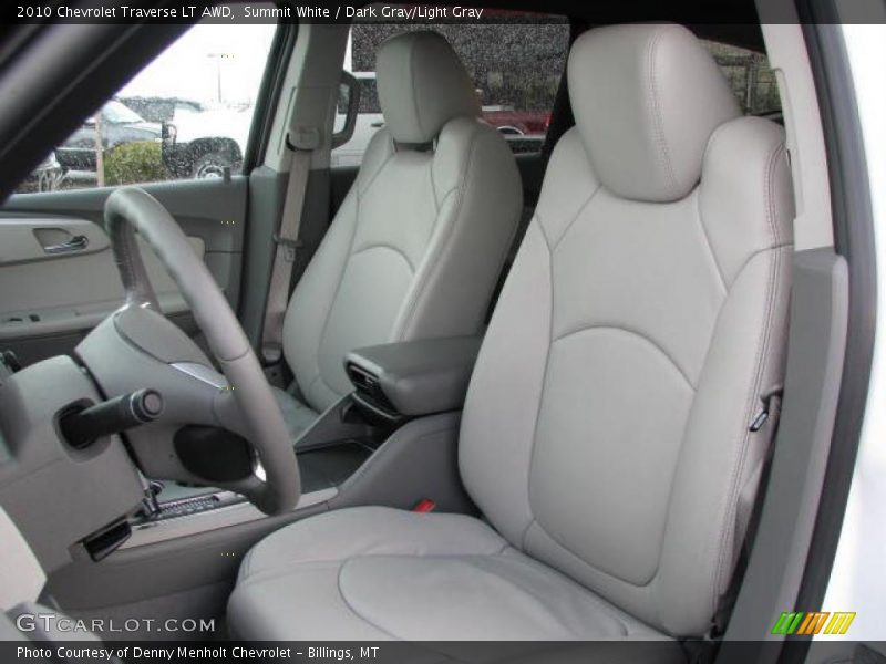 Summit White / Dark Gray/Light Gray 2010 Chevrolet Traverse LT AWD