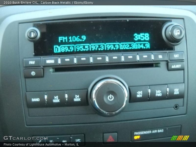Carbon Black Metallic / Ebony/Ebony 2010 Buick Enclave CXL