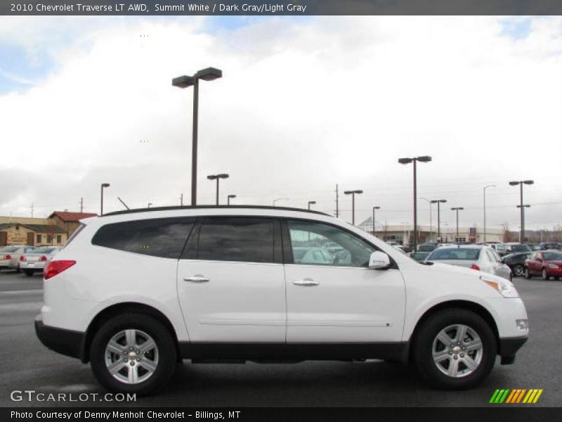 Summit White / Dark Gray/Light Gray 2010 Chevrolet Traverse LT AWD