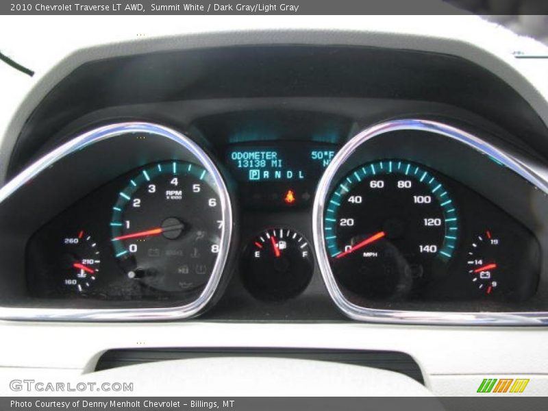 Summit White / Dark Gray/Light Gray 2010 Chevrolet Traverse LT AWD