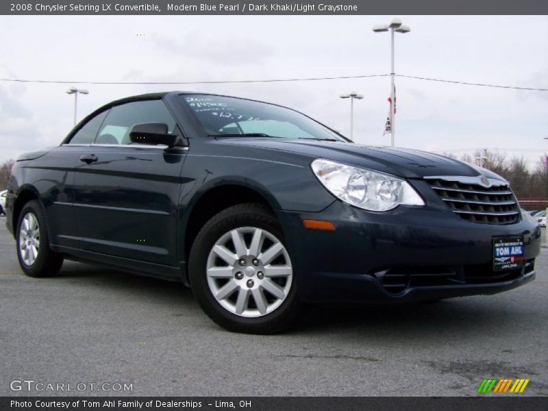 Modern Blue Pearl / Dark Khaki/Light Graystone 2008 Chrysler Sebring LX Convertible