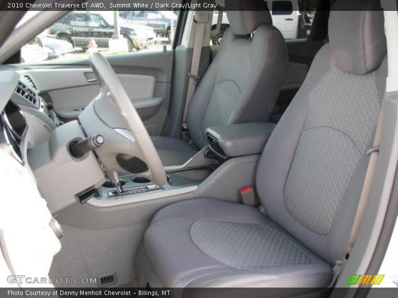 Summit White / Dark Gray/Light Gray 2010 Chevrolet Traverse LT AWD
