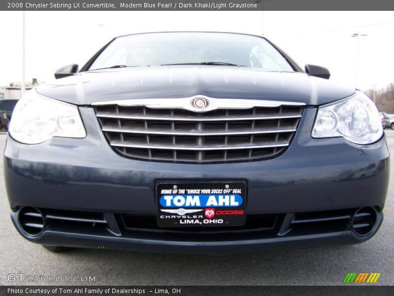 Modern Blue Pearl / Dark Khaki/Light Graystone 2008 Chrysler Sebring LX Convertible