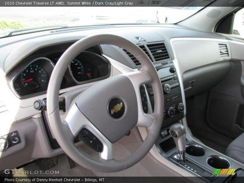 Summit White / Dark Gray/Light Gray 2010 Chevrolet Traverse LT AWD