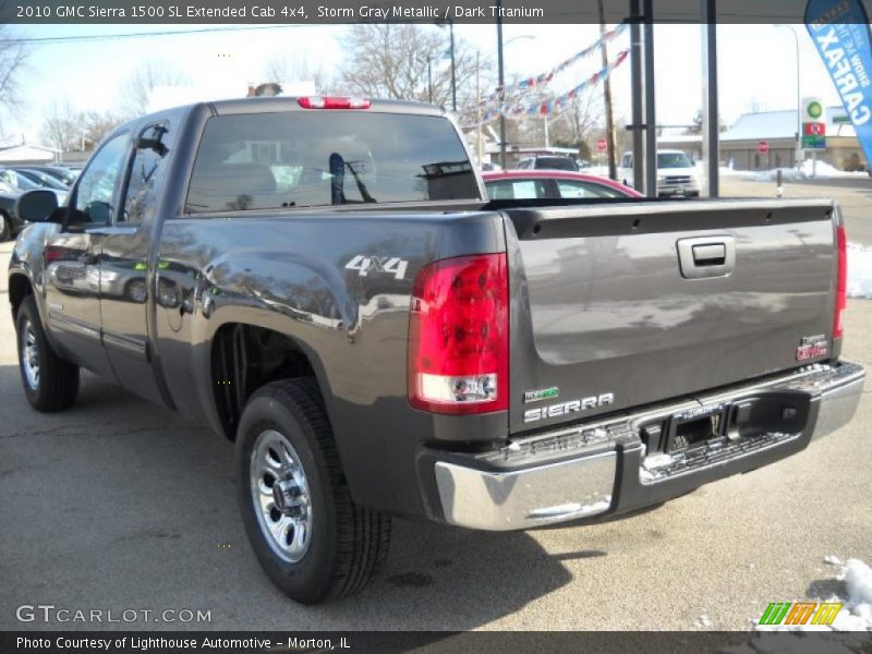 Storm Gray Metallic / Dark Titanium 2010 GMC Sierra 1500 SL Extended Cab 4x4